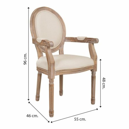 Sedia da Sala da Pranzo Alexandra House Living Beige 46 x 96 x 55 cm 2