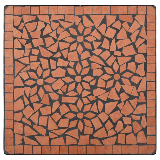Ensemble de bistro 3 pcs mosaïque Carreau céramique Terre cuite