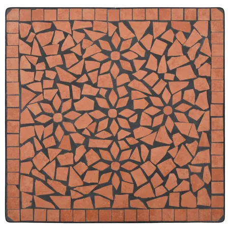 Ensemble de bistro 3 pcs mosaïque Carreau céramique Terre cuite
