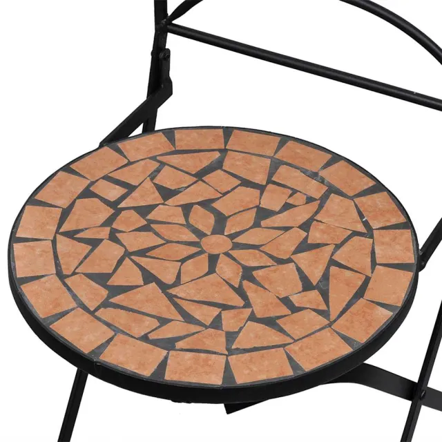 Ensemble de bistro 3 pcs mosaïque Carreau céramique Terre cuite