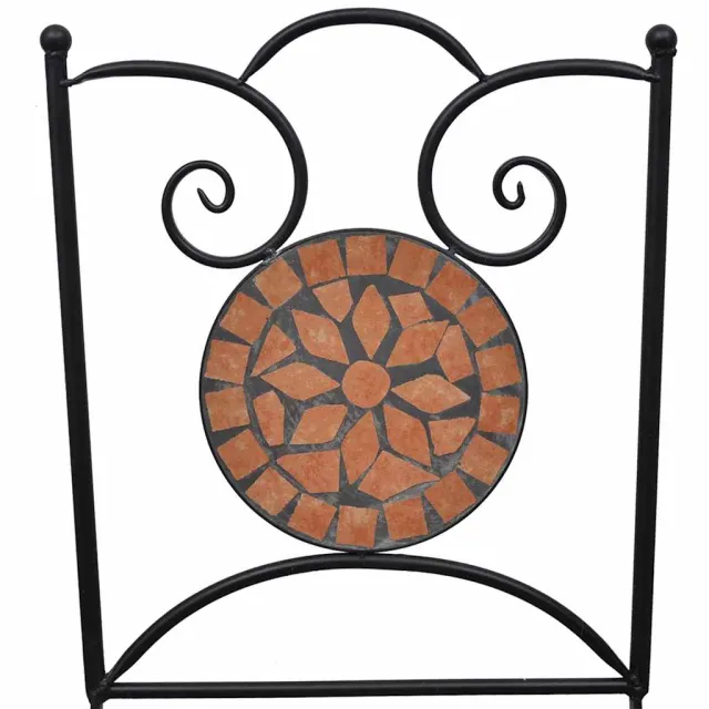 Ensemble de bistro 3 pcs mosaïque Carreau céramique Terre cuite
