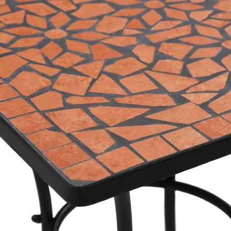 Ensemble de bistro 3 pcs mosaïque Carreau céramique Terre cuite