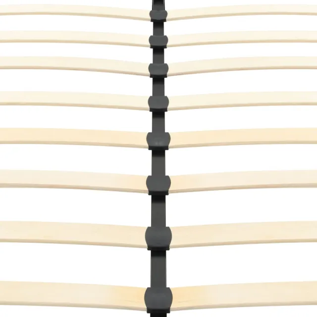 Cadre de lit sans matelas en similicuir noir 200 x 160 cm