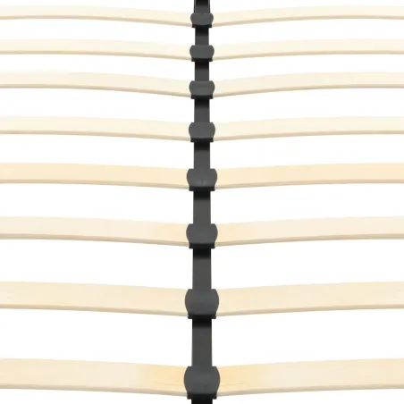 Cadre de lit sans matelas en similicuir noir 200 x 160 cm