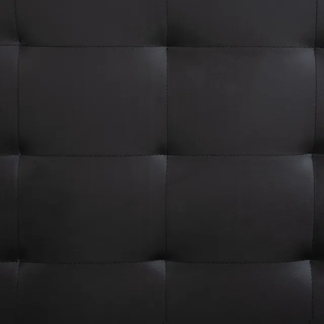 Cadre de lit sans matelas en similicuir noir 200 x 160 cm