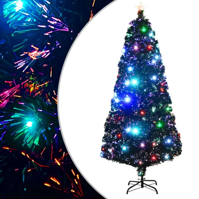 Arbre de Noël pré-éclairé avec support et LED 180 cm fibre optique