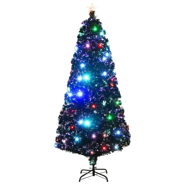 Arbre de Noël pré-éclairé avec support et LED 180 cm fibre optique