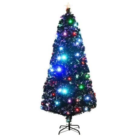Arbre de Noël pré-éclairé avec support et LED 180 cm fibre optique