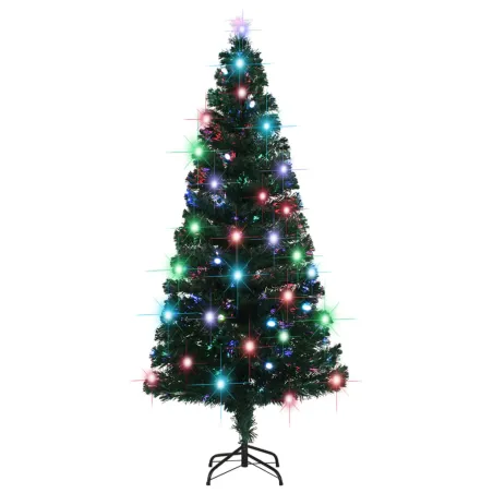 Arbre de Noël pré-éclairé avec support et LED 180 cm fibre optique