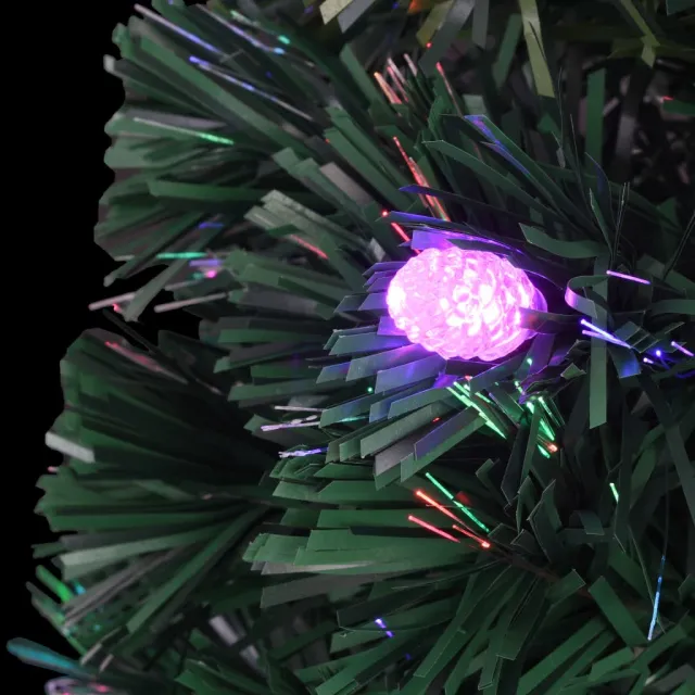 Arbre de Noël pré-éclairé avec support et LED 180 cm fibre optique