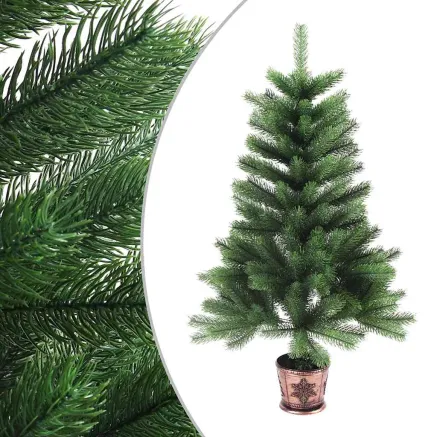 Arbre de Noël artificiel aiguilles réalistes 65 cm vert 2