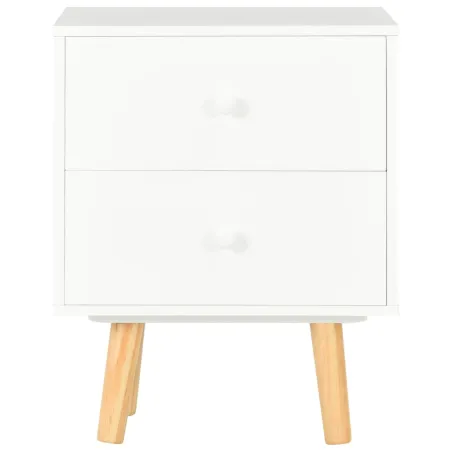 Tables de chevet 2 pcs Blanc 40 x 30 x 50 cm Pin massif