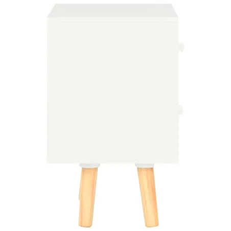 Tables de chevet 2 pcs Blanc 40 x 30 x 50 cm Pin massif