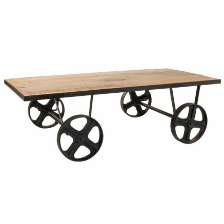 Table Basse Alexandra House Living Marron Noir Fer Bois de manguier 60