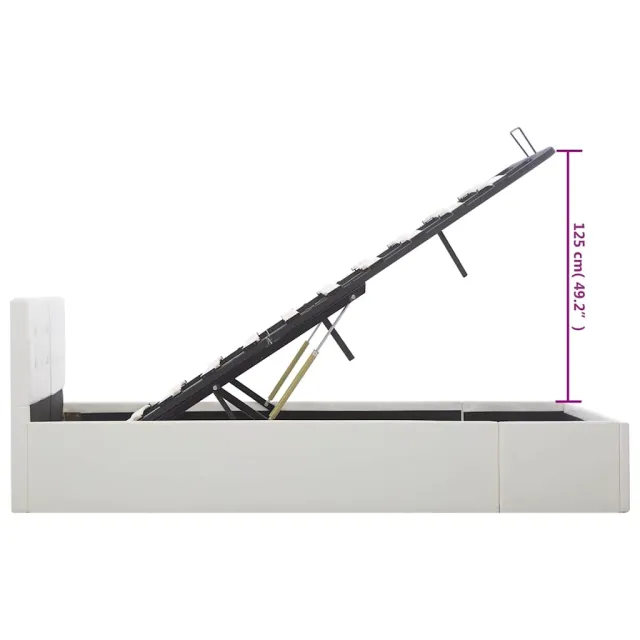 Cadre de lit à rangement hydraulique sans matelas 120x200 cm