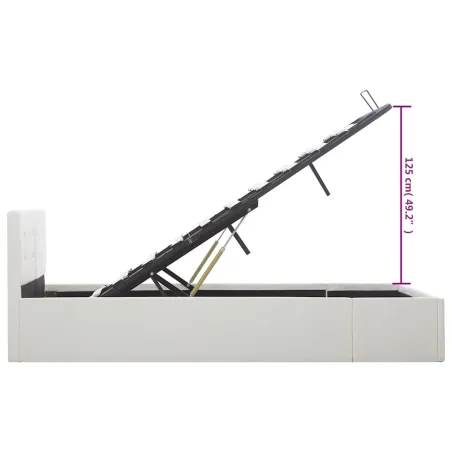 Cadre de lit à rangement hydraulique sans matelas 120x200 cm