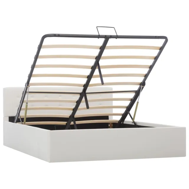 Cadre de lit avec rangement hydraulique 140x200 cm similicuir