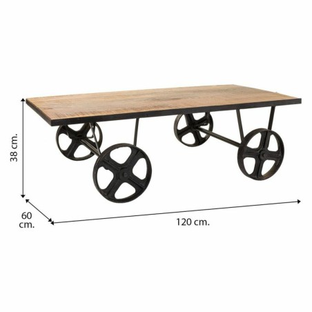 Table Basse Alexandra House Living Marron Noir Fer Bois de manguier 60