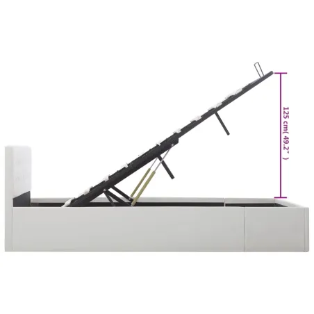 Cadre de lit avec rangement hydraulique 140x200 cm similicuir