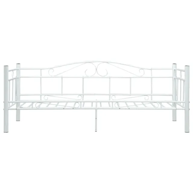 Cadre de lit de repos sans matelas Blanc Métal 90x200cm