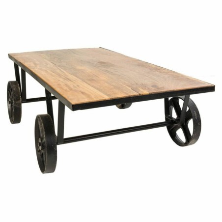 Mesa de Centro Alexandra House Living Marrón Negro Hierro Madera de m