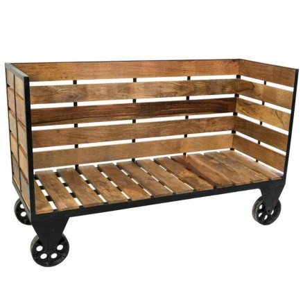 Banc Alexandra House Living Marron Noir Fer Bois de manguier 61 x 92 x