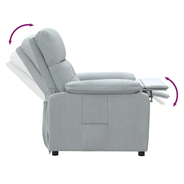 Fauteuil inclinable Gris clair Tissu