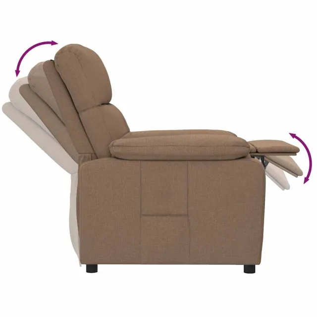 Fauteuil inclinable Marron Tissu