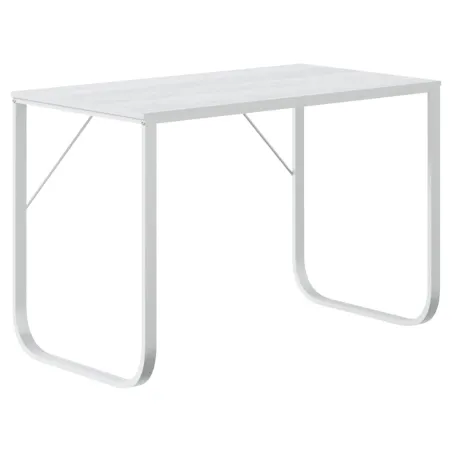 Bureau d'ordinateur Blanc 110x60x73 cm Aggloméré