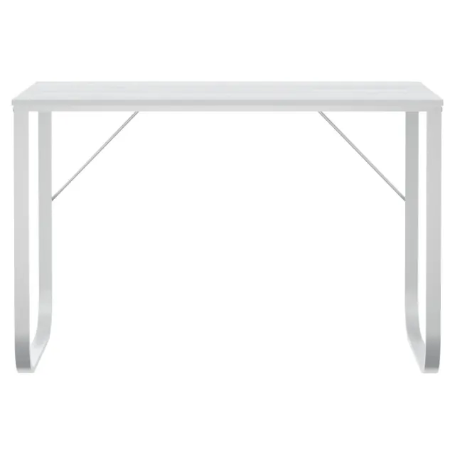 Bureau d'ordinateur Blanc 110x60x73 cm Aggloméré