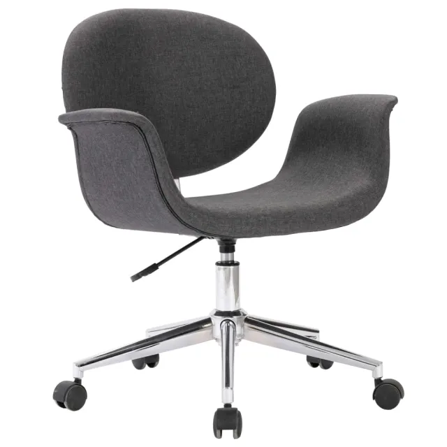 Chaise pivotante de bureau Gris Tissu