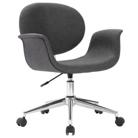 Chaise pivotante de bureau Gris Tissu