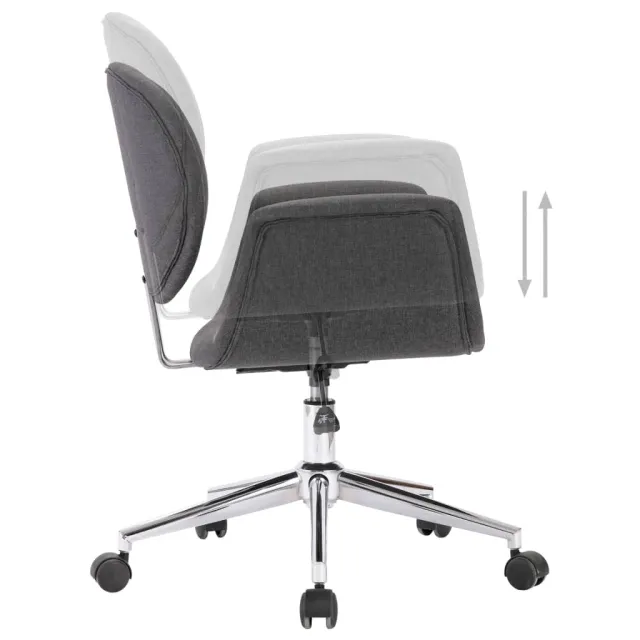 Chaise pivotante de bureau Gris Tissu