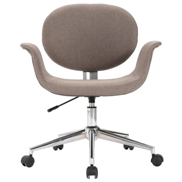 Chaise pivotante de bureau Taupe Tissu