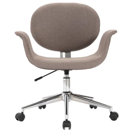 Chaise pivotante de bureau Taupe Tissu