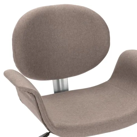 Chaise pivotante de bureau Taupe Tissu