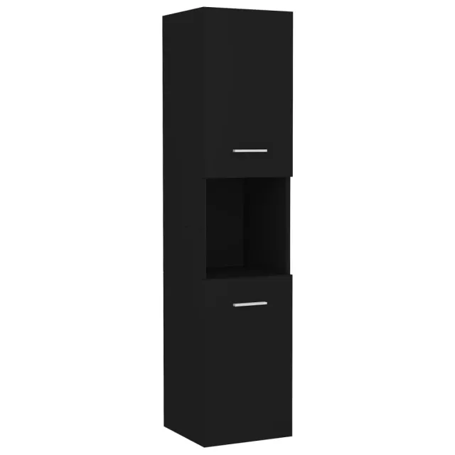 Ensemble de meubles de salle de bain Noir Aggloméré