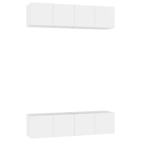 Meubles TV 4 pcs Blanc 60x30x30 cm Aggloméré