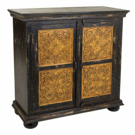 Eingangsbereich Alexandra House Living Schwarz Gold 40 x 90 x 90 cm