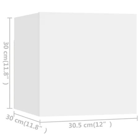 Ensemble de meubles TV 10 pcs Blanc Bois d'ingénierie