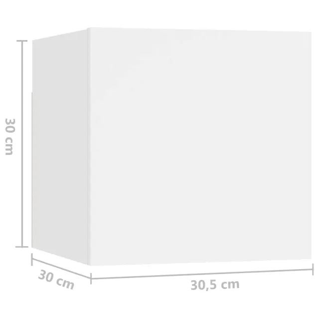 Ensemble de meubles TV 8 pcs Blanc Bois d'ingénierie