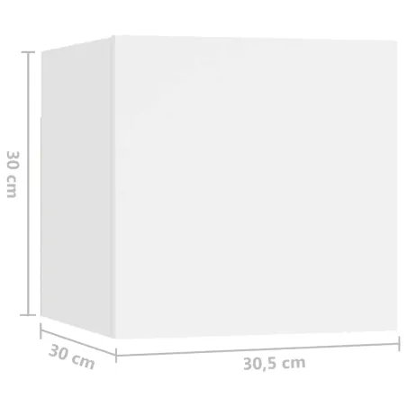 Ensemble de meubles TV 8 pcs Blanc Bois d'ingénierie