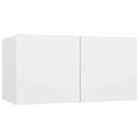 Ensemble de meubles TV 5 pcs Blanc Bois d'ingénierie