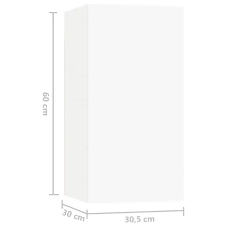 Ensemble de meubles TV 5 pcs Blanc Bois d'ingénierie