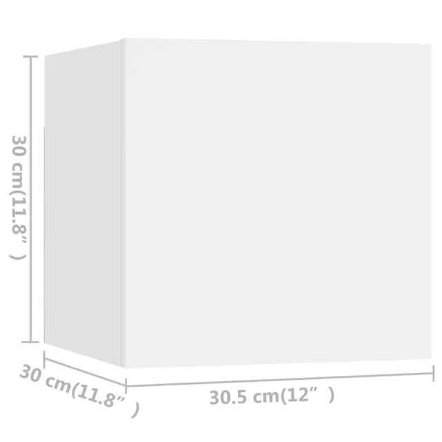 Ensemble de meubles TV 6 pcs Blanc Bois d'ingénierie