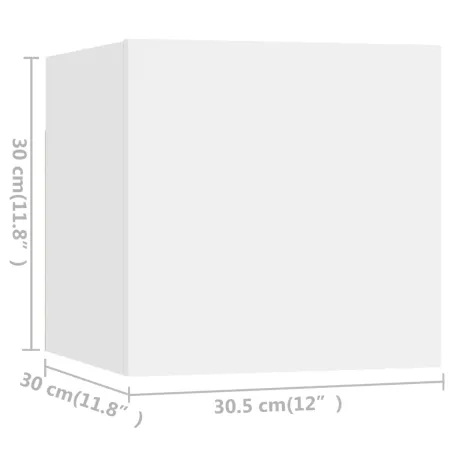 Ensemble de meubles TV 6 pcs Blanc Bois d'ingénierie