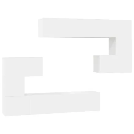 Ensemble de meubles TV 8 pcs Blanc Bois d'ingénierie 2