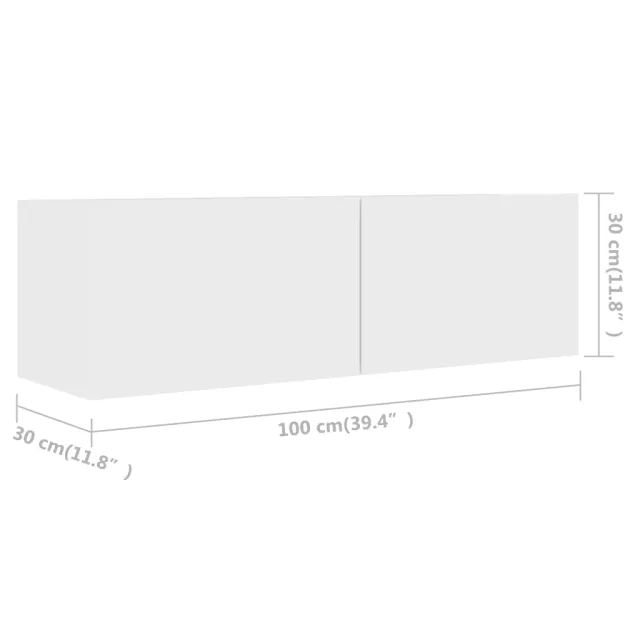 Ensemble de meuble TV 6 pcs Blanc Bois d'ingénierie