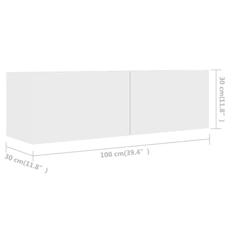 Ensemble de meuble TV 6 pcs Blanc Bois d'ingénierie