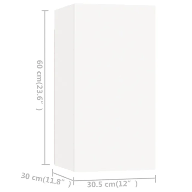 Ensemble de meubles TV 4 pcs Blanc Bois d'ingénierie